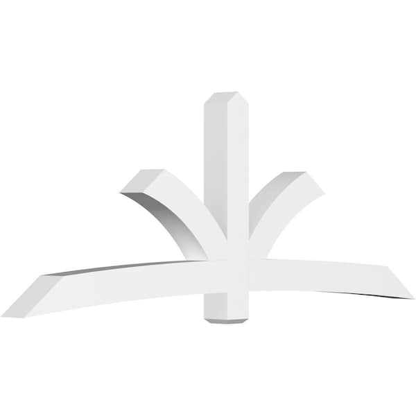 Ekena Millwork Davenport Architectural Grade PVC Gable Bracket, 108"W x 40 1/2"H x 6"D x 6"F, 9/12 Pitch GBP108X41X0606DAV00 - main